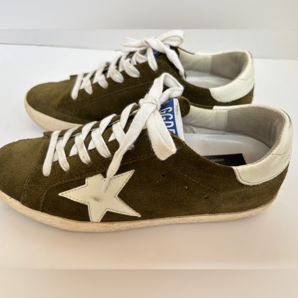 Golden Goose Superstar Sneakers Olive Green Suede women’s Size  37